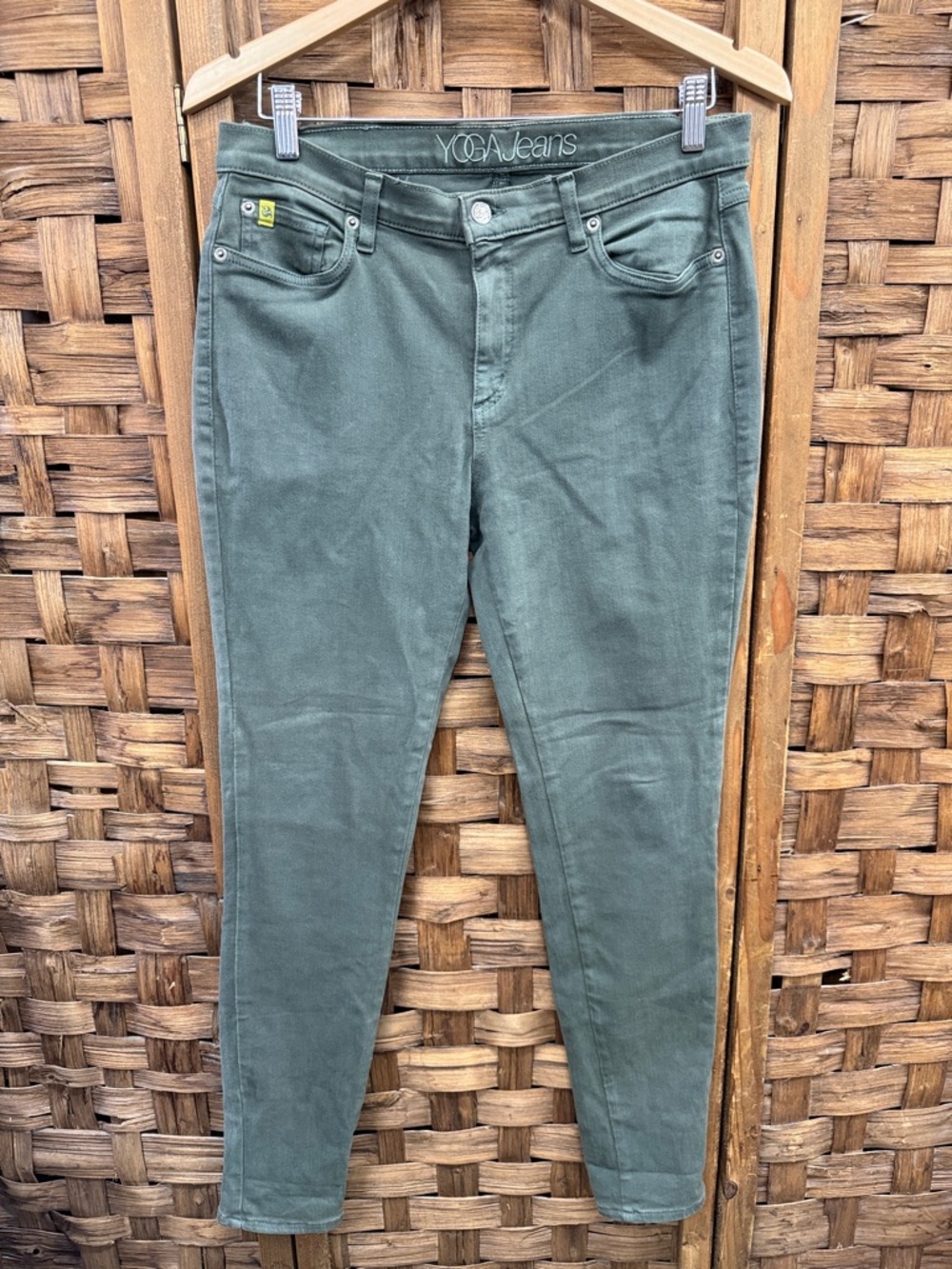 Yoga Jeans Women's Olive Stretch Skinny Jeans